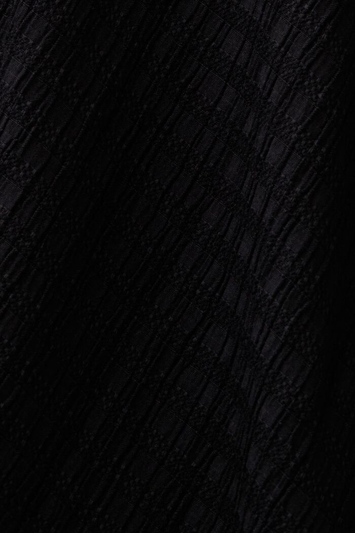 Falda midi con acabado arrugado, BLACK, detail image number 5