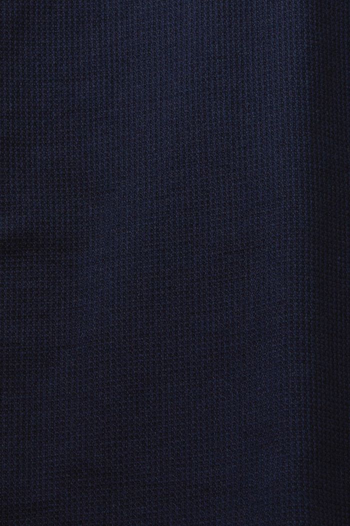Camisa de corte ceñido con textura, 100% algodón, NAVY, detail image number 4