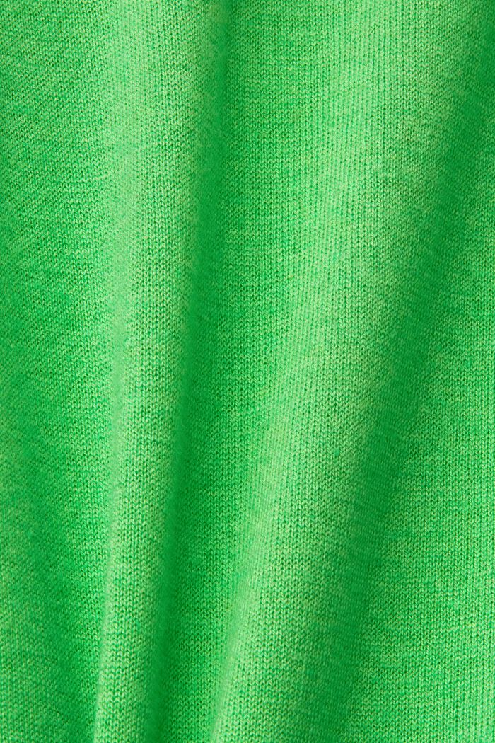 Jersey con lino y mangas cortas, GREEN, detail image number 5