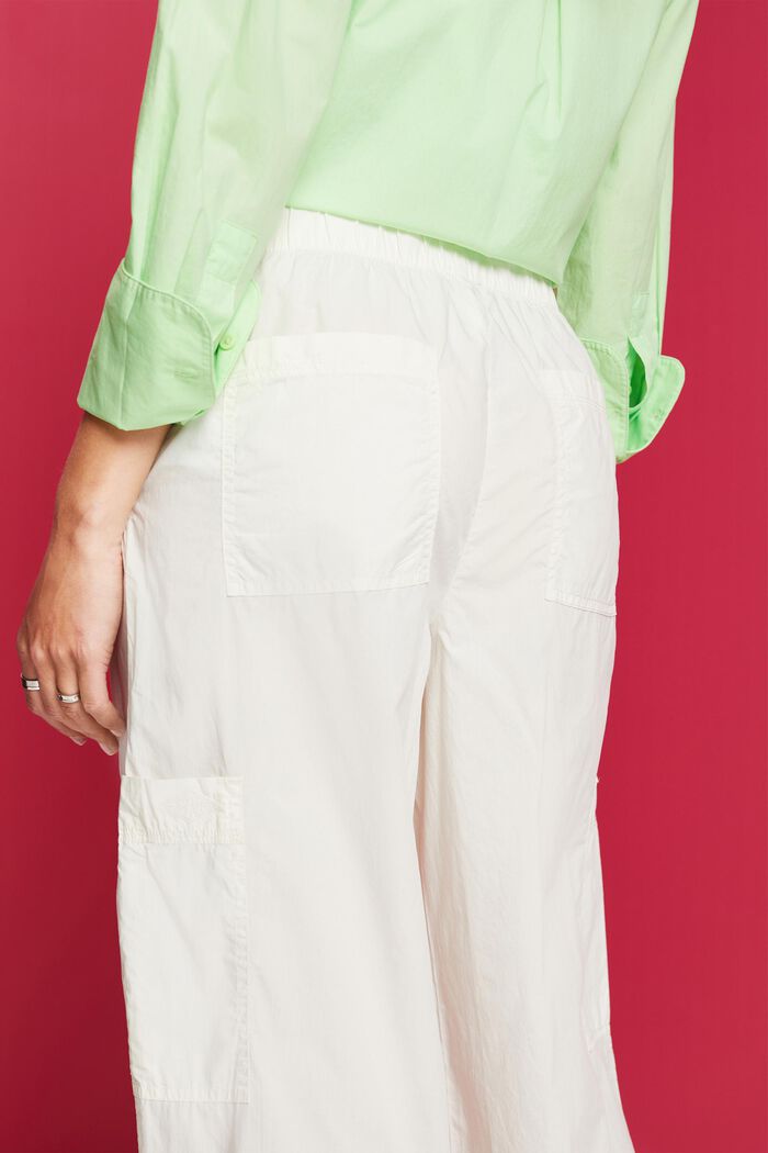 Pantalones estilo cargo, 100 % algodón, OFF WHITE, detail image number 4