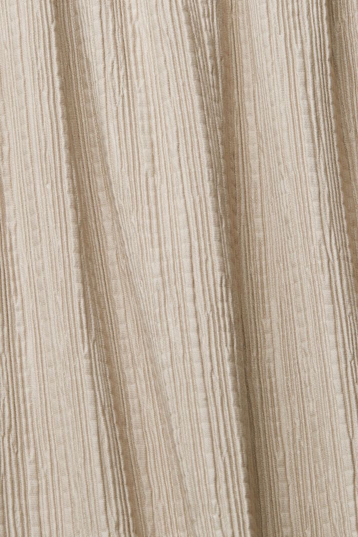 Falda midi con efecto arrugado, LIGHT TAUPE, detail image number 4