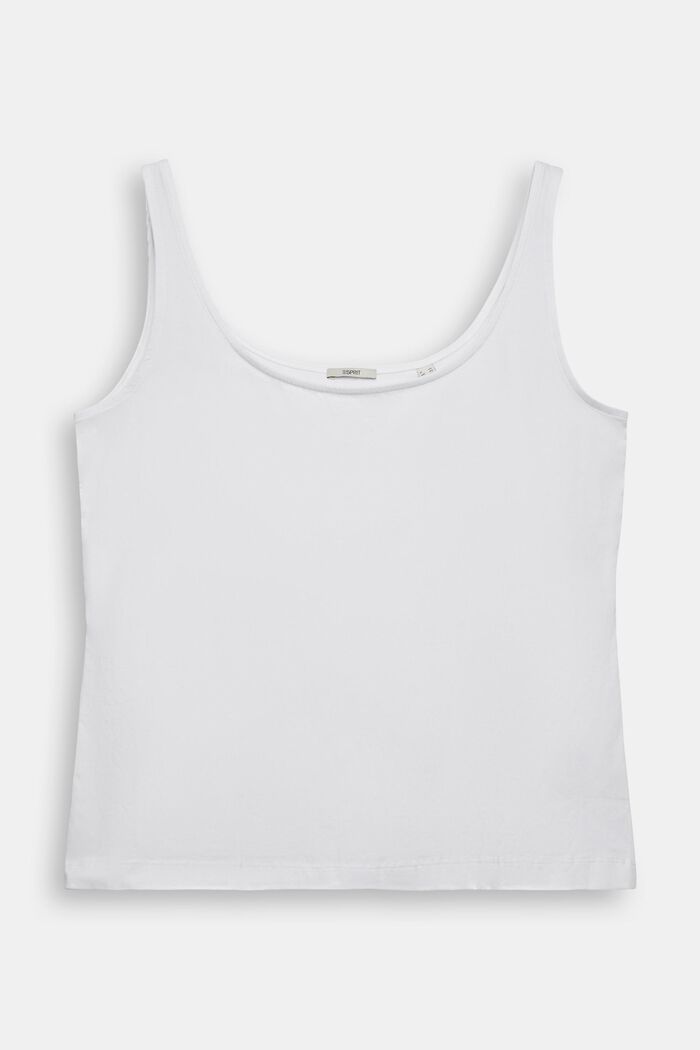 Camiseta de algodón sin mangas, WHITE, detail image number 2