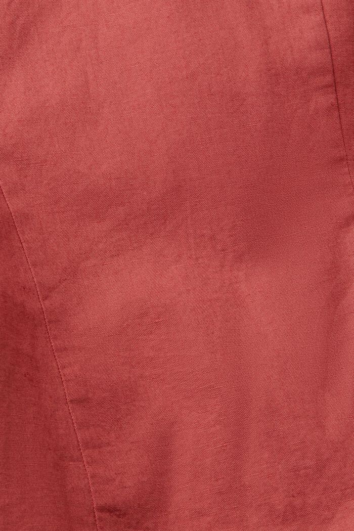 Con lino: blazer corto, TERRACOTTA, detail image number 4