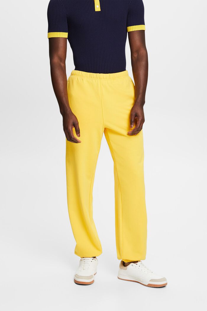 Pantalones de felpa de algodón con logotipo, SUNFLOWER YELLOW, detail image number 0
