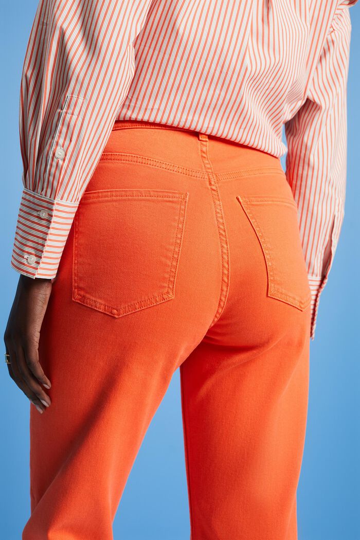 Jeans high rise straight leg, ORANGE RED, detail image number 4