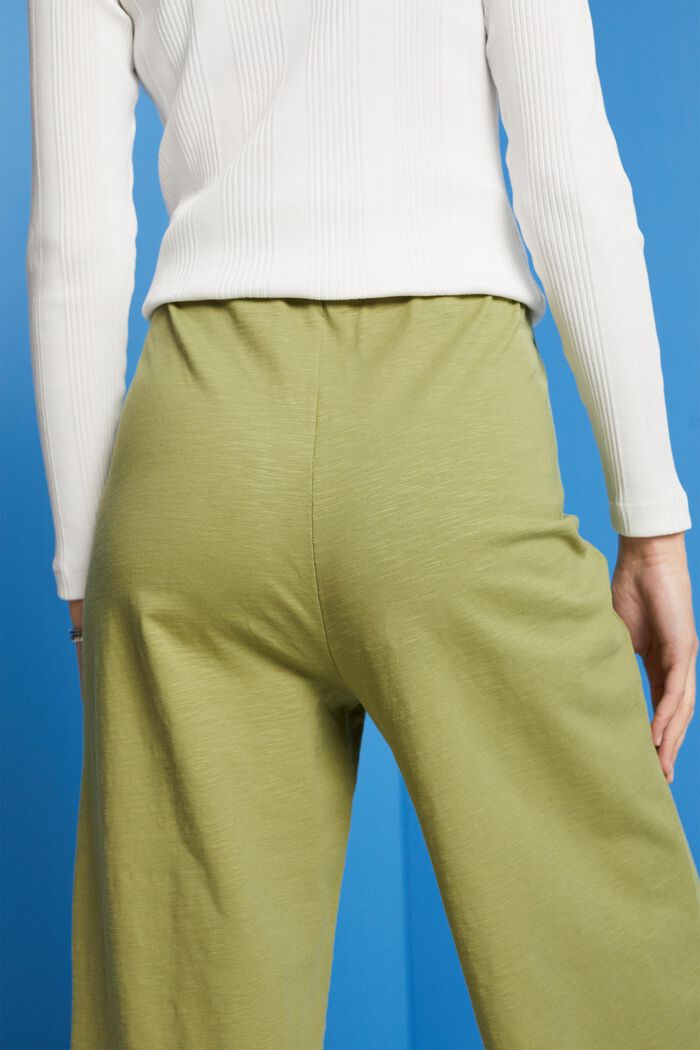 Pantalón cullotte de tejido jersey, 100% algodón, PISTACHIO GREEN, detail image number 4