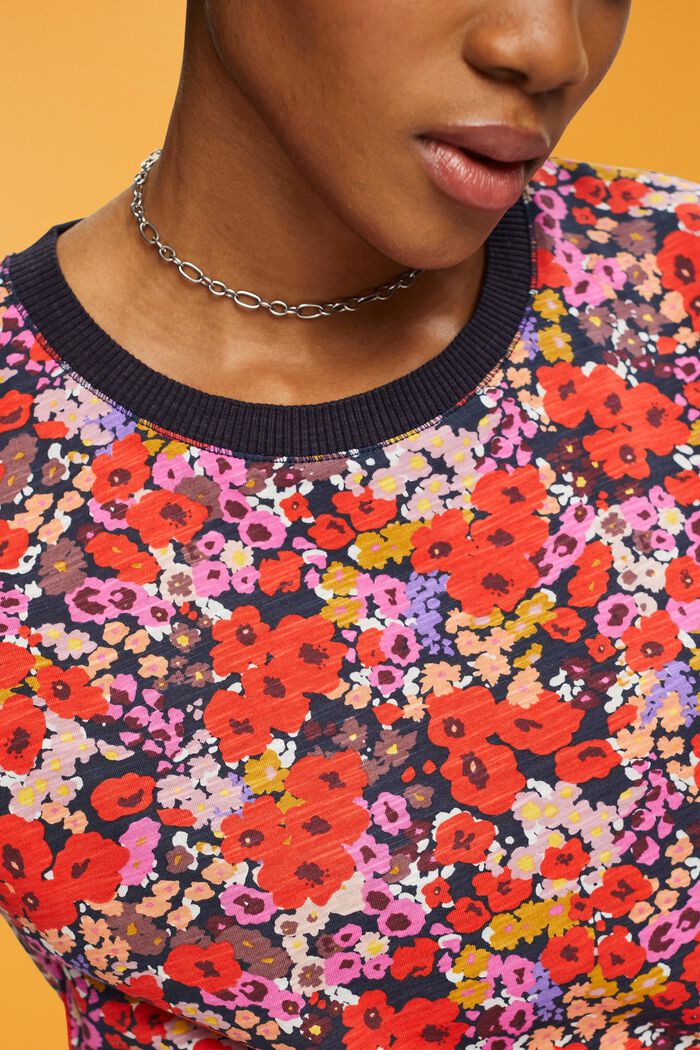 Camiseta sin mangas con estampado floral allover, NAVY COLORWAY, detail image number 2