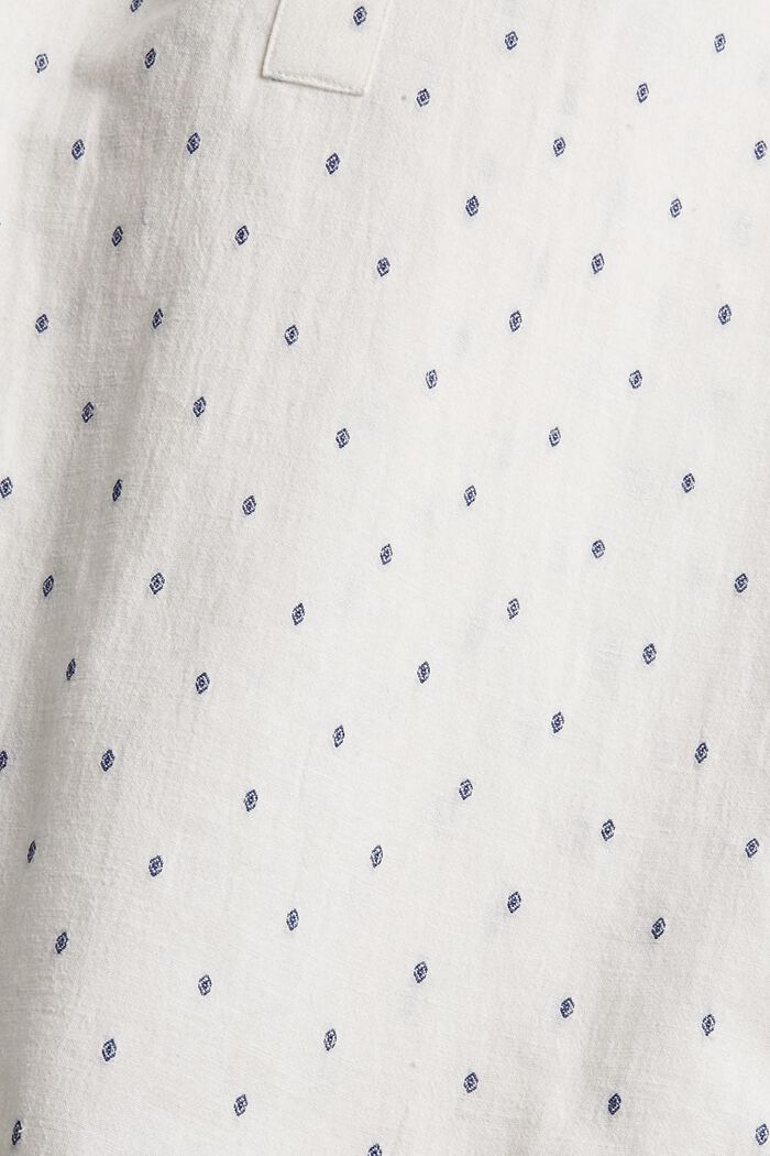 Blusa estampada con escote chilaba, OFF WHITE, detail image number 1