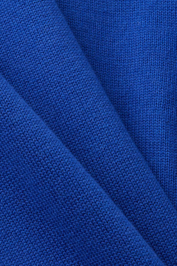 Jersey de algodón con cuello redondo, BRIGHT BLUE, detail image number 5