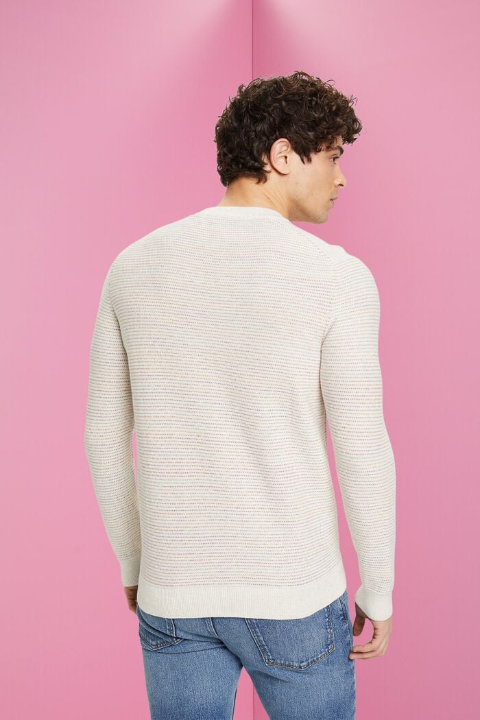 Jersey de rayas de colores de algodón ecológico, OFF WHITE, detail image number 3