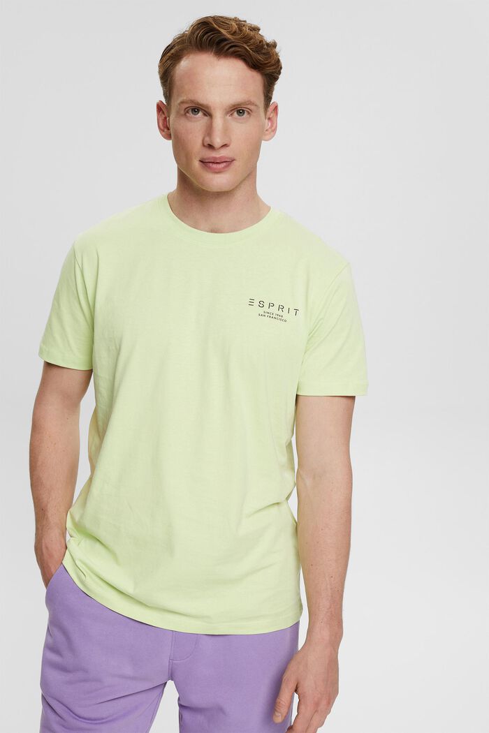 Camiseta de jersey con logotipo estampado, LIGHT GREEN, detail image number 0
