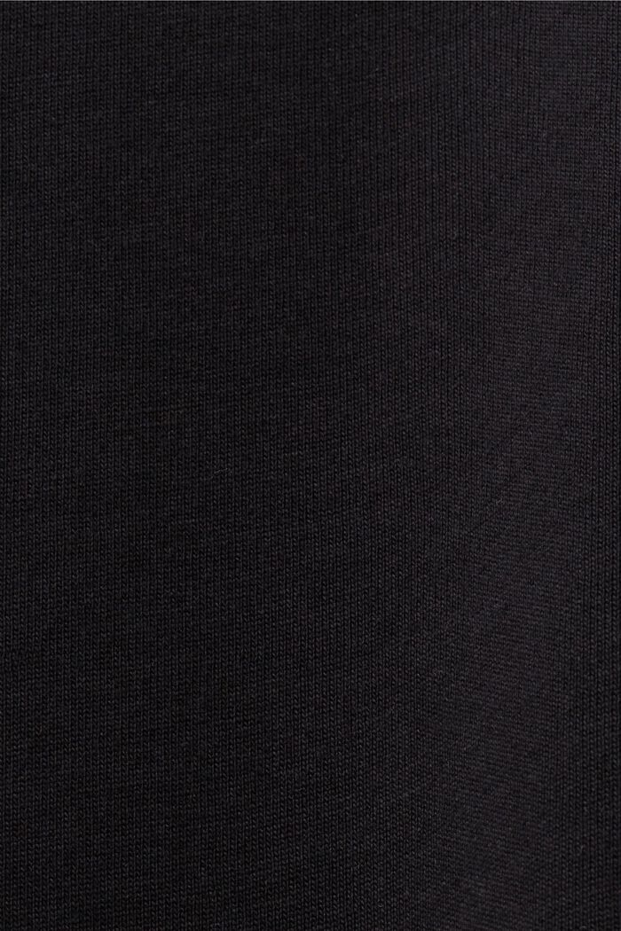 Camiseta de algodón ecológico con estampado geométrico, BLACK, detail image number 5