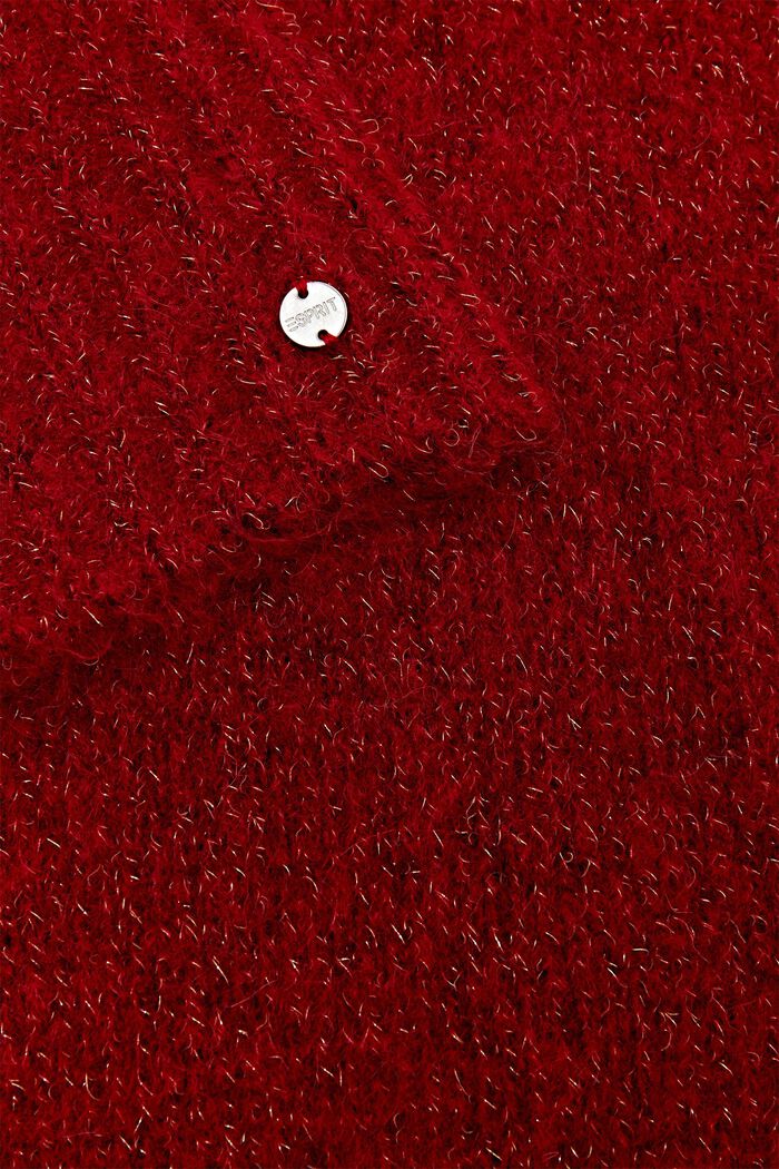 Bufanda en mezcla de lana y mohair, DARK RED, detail image number 1