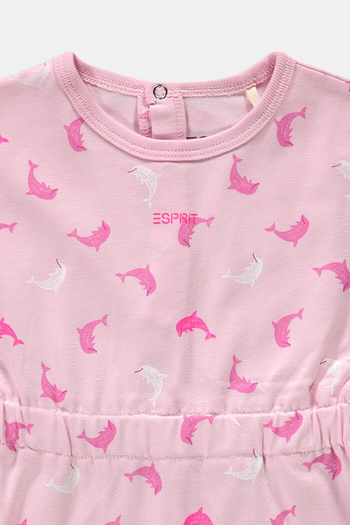 Vestido con estampado de delfines, algodón ecológico, LIGHT PINK, detail image number 2