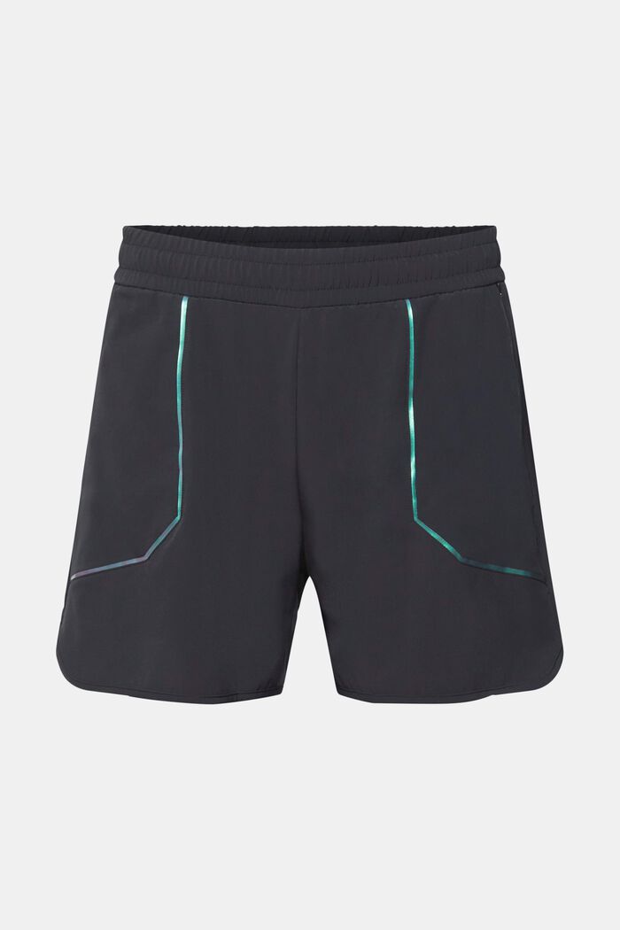 Pantalones cortos 2 en 1 con mallas, E-DRY, BLACK, detail image number 6