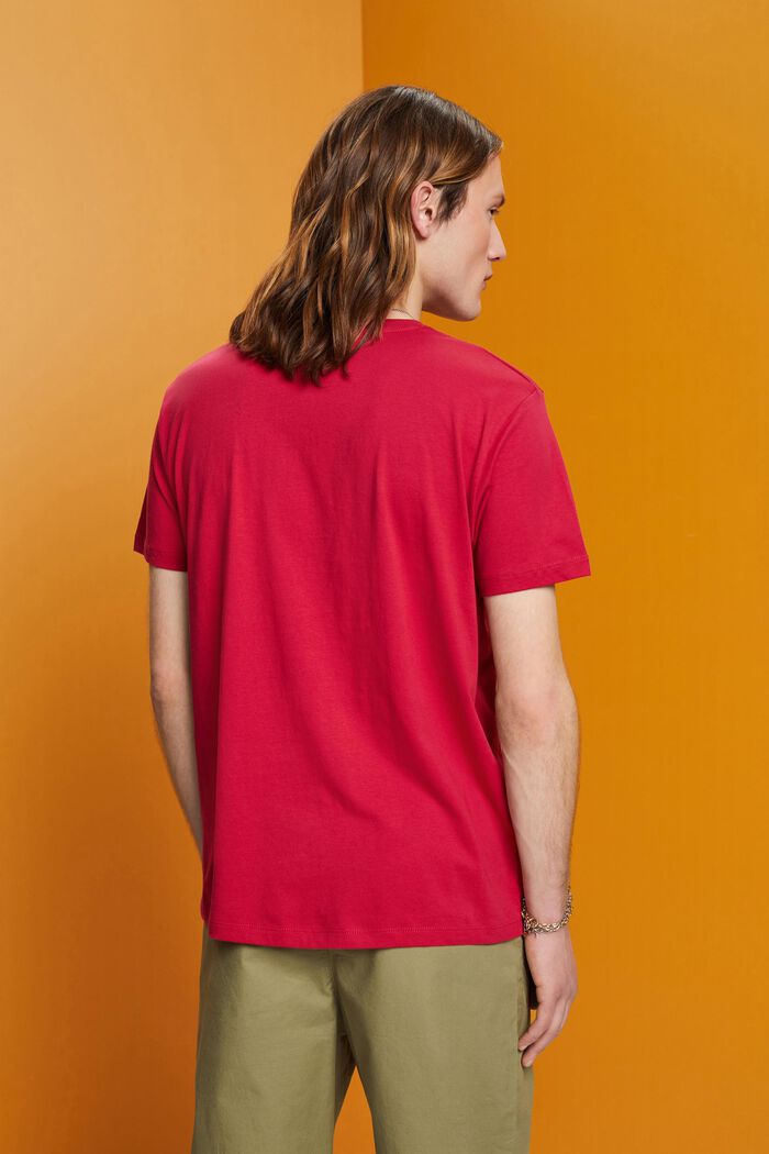 Camiseta de algodón con estampado, DARK PINK, detail image number 3