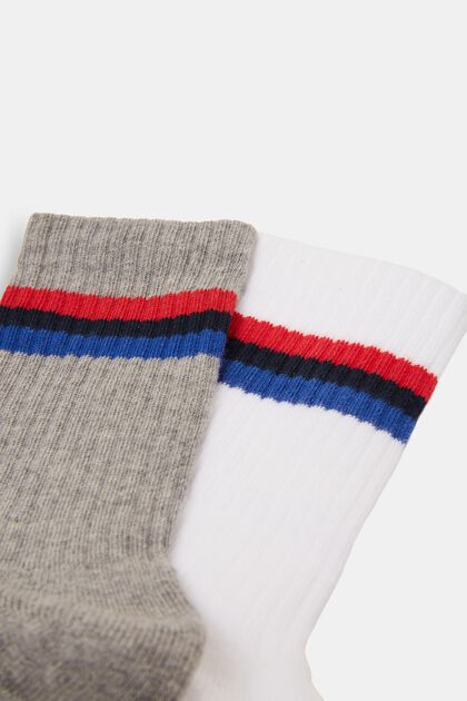 2 pares de calcetines acanalados a rayas