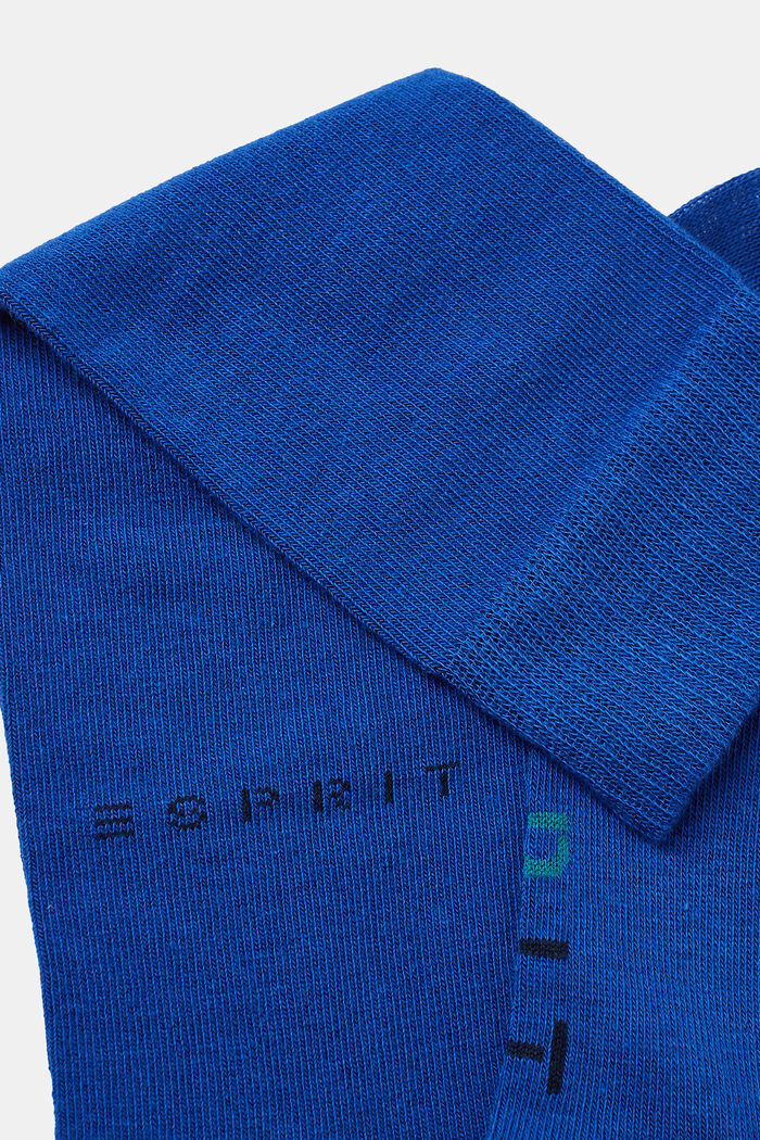 Pack de dos pares de calcetines altos con logotipo, DEEP BLUE, detail image number 1