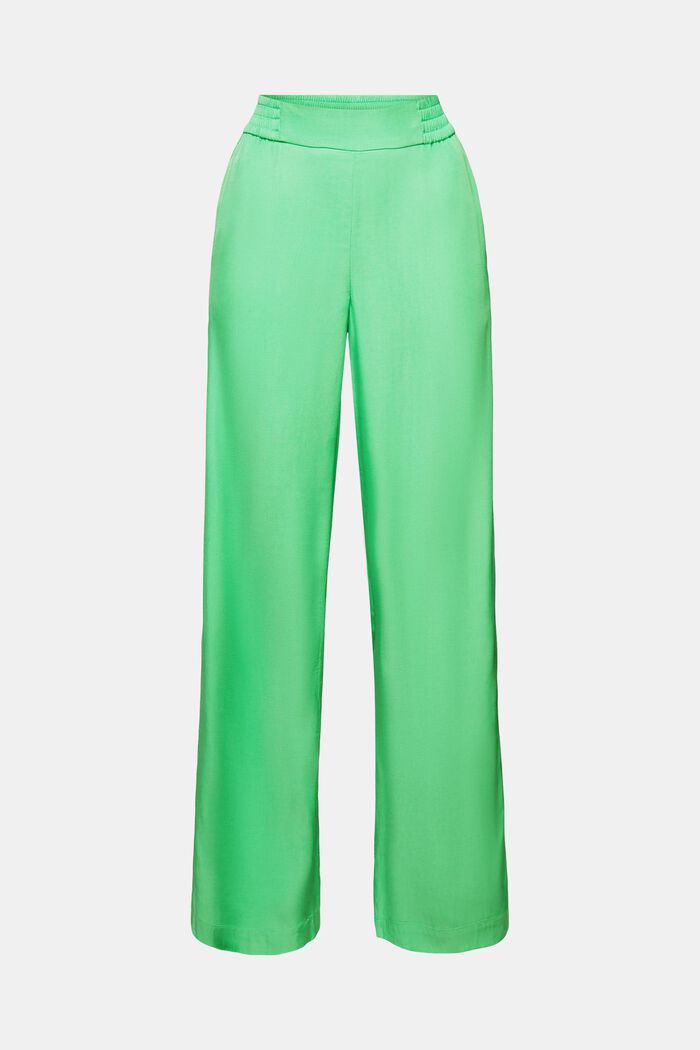 Pantalones anchos de sarga sin cierres, CITRUS GREEN, detail image number 7