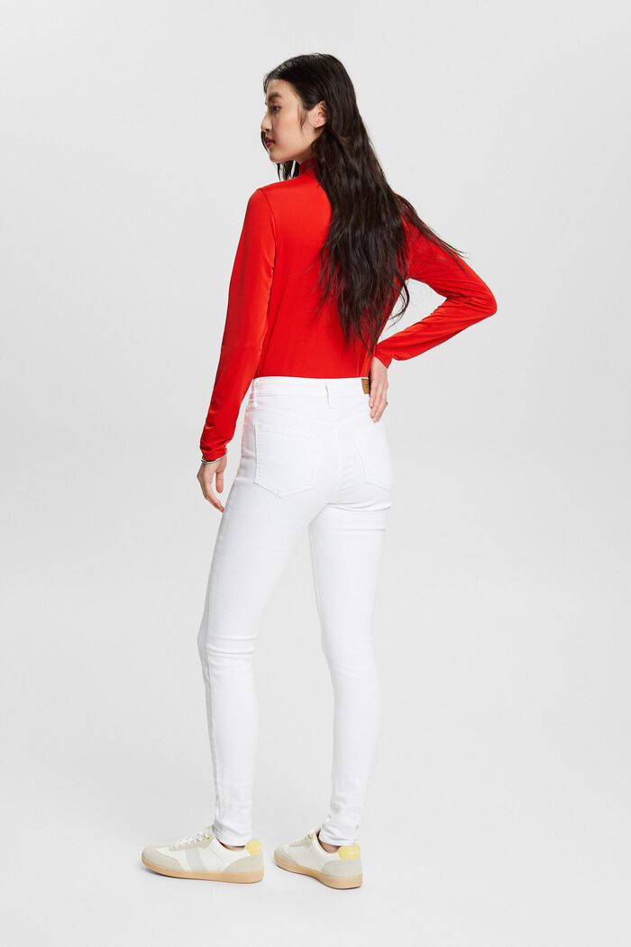 Jeans high-rise skinny fit, WHITE, detail image number 2