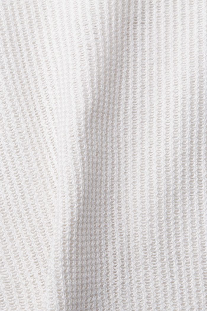 Jersey de punto grueso en mezcla de lino, WHITE, detail image number 4