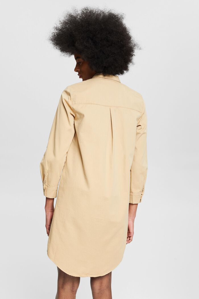 Vestido de lona en 100% algodón Pima, SAND, detail image number 3