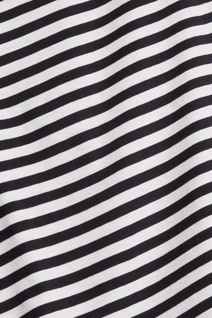 Camiseta de manga larga a rayas con monograma, BLACK, detail image number 4