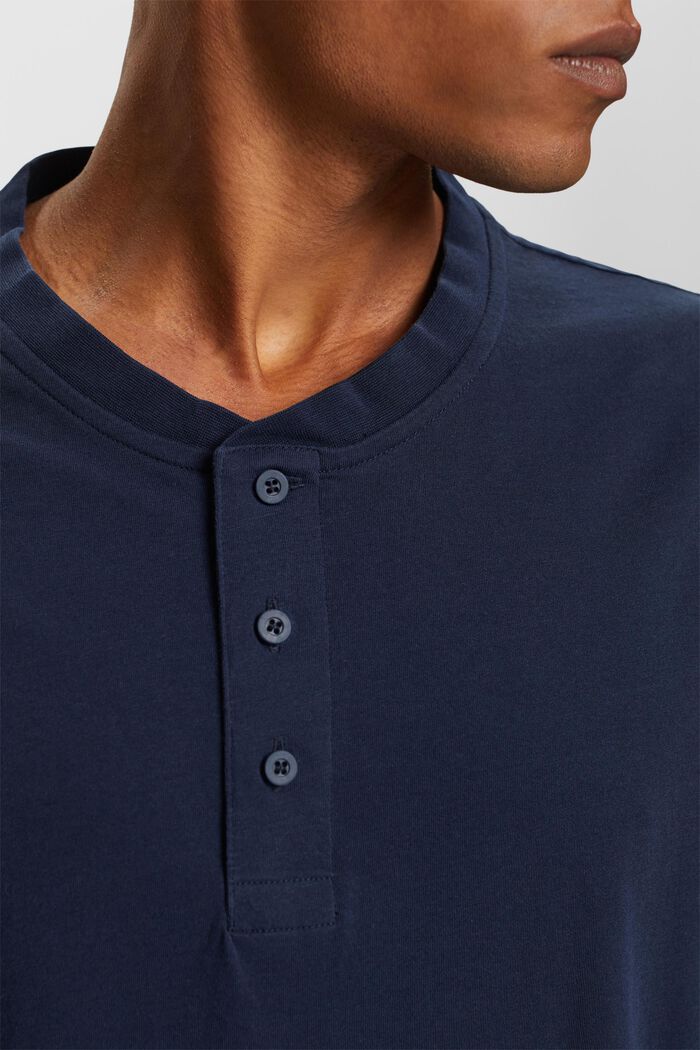 Camiseta henley, 100% algodón, NAVY, detail image number 2