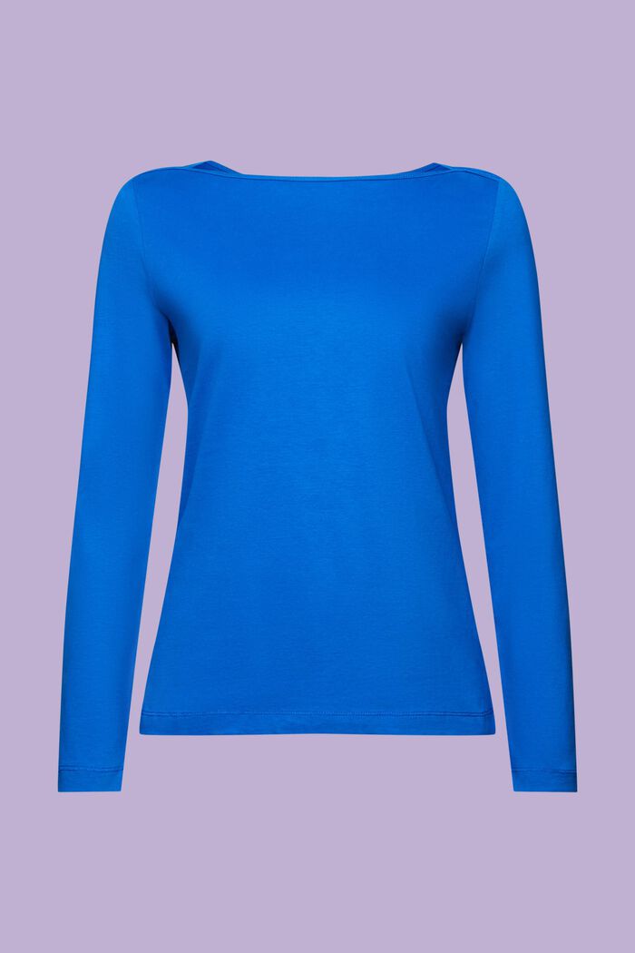 Camiseta de manga larga de algodón ecológico, BRIGHT BLUE, detail image number 6