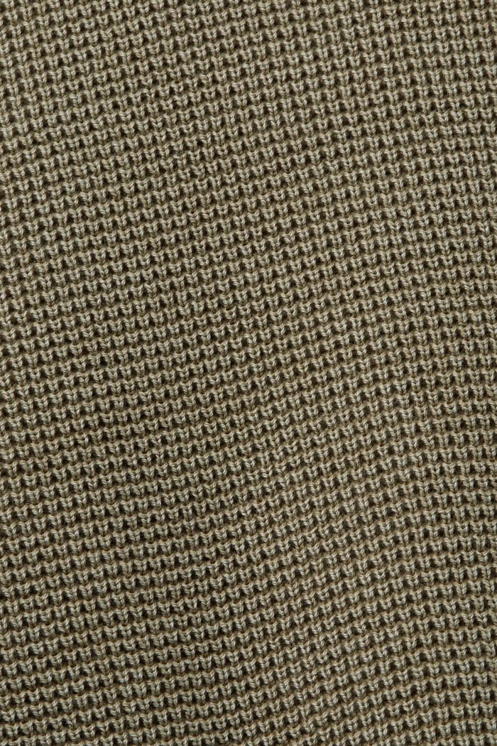 Jersey básico de cuello redondo, 100% algodón, KHAKI GREEN, detail image number 4