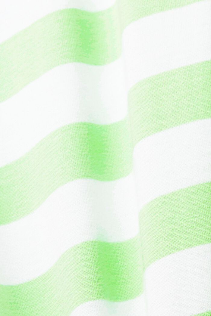 Camiseta de algodón a rayas, CITRUS GREEN, detail image number 5