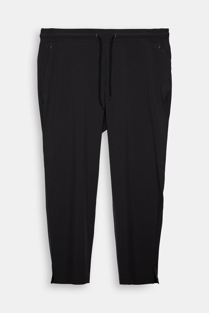 CURVY pantalón de felpa ligero, BLACK, overview