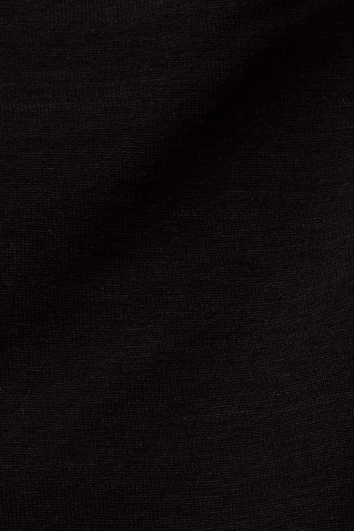 Falda midi de jersey con diseño cruzado, BLACK, detail image number 6