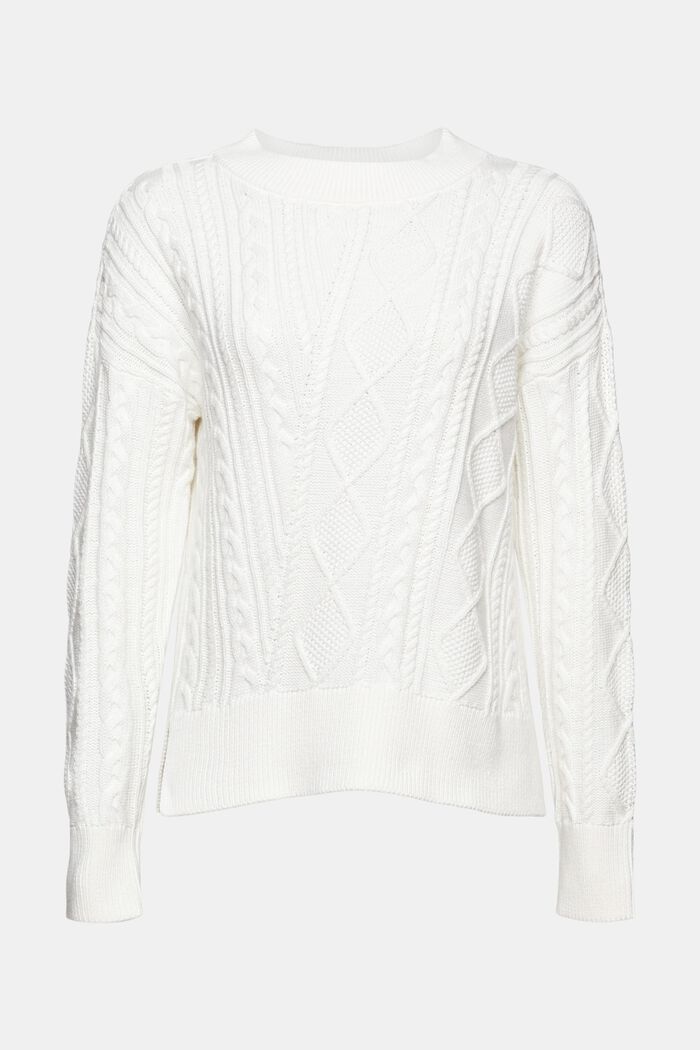 Jersey de algodón ecológico con diseño, OFF WHITE, overview