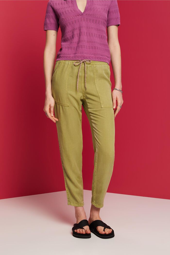 Pantalón con la cintura elástica, PISTACHIO GREEN, detail image number 0
