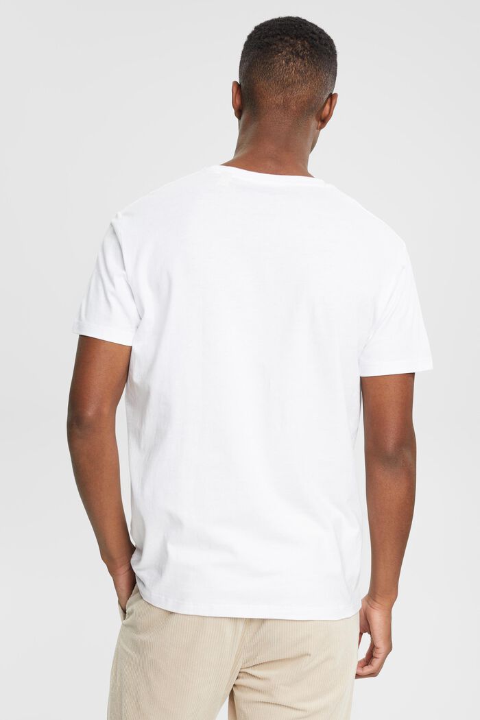 Camiseta con estampado en el pecho, WHITE, detail image number 3