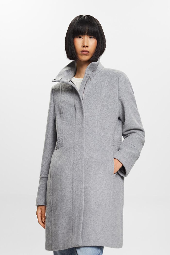 Reciclado: abrigo con lana, LIGHT GREY, detail image number 1