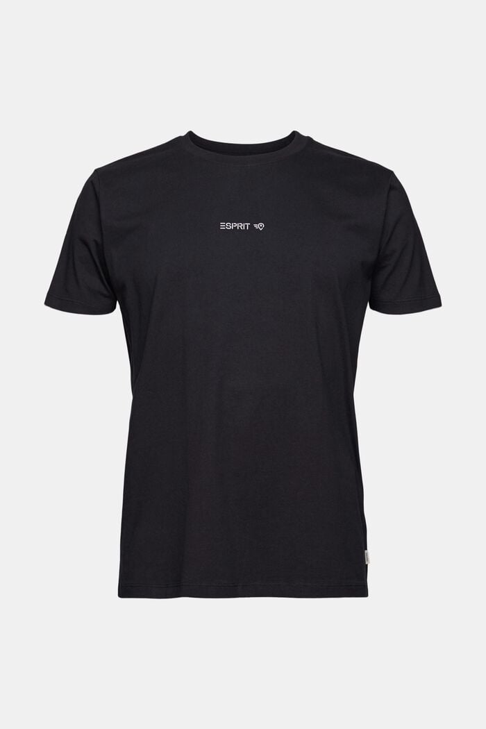 Camiseta con estampado en la espalda, 100% algodón ecológico, BLACK, overview