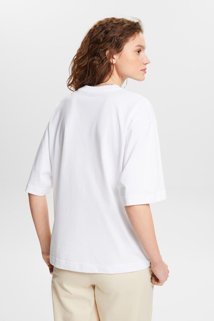 Camiseta oversize con estampado gráfico, WHITE, detail image number 2