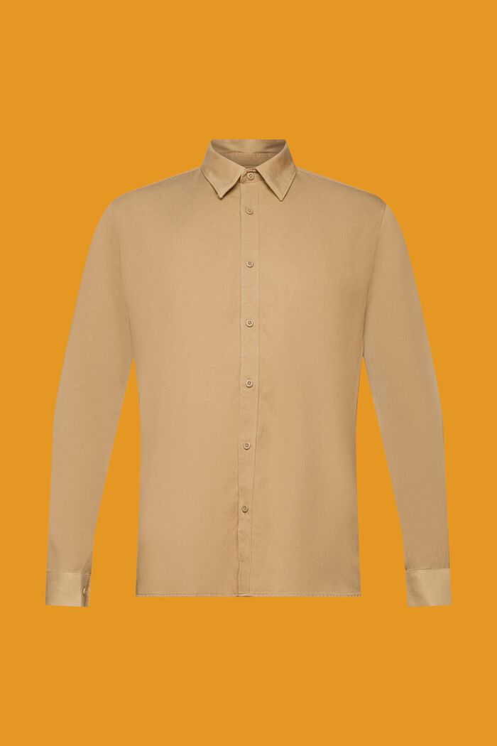 Camisa de corte ajustado, KHAKI BEIGE, detail image number 5