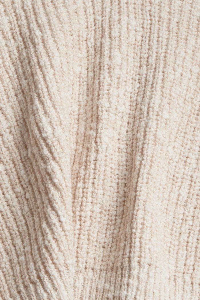 Jersey de punto grueso en mezcla de algodón, OFF WHITE, detail image number 4