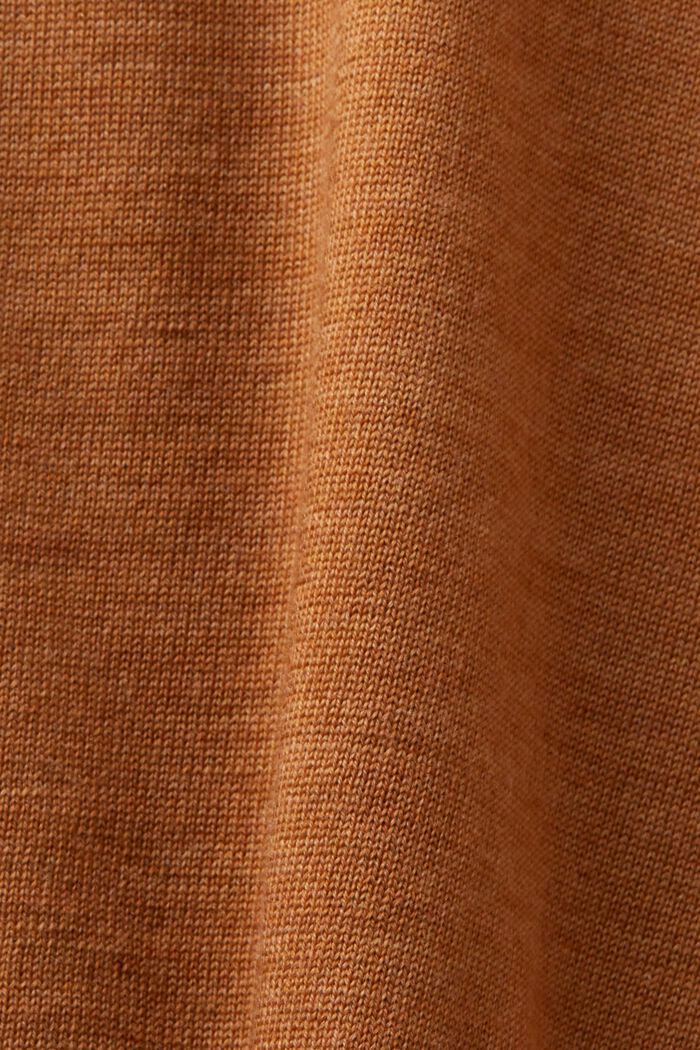 Jersey de lana con cuello alto, CARAMEL, detail image number 6