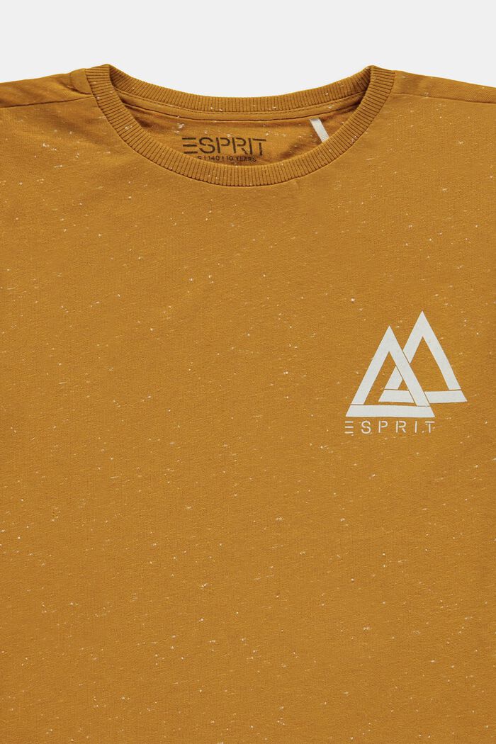 Camiseta de manga larga con estampado de logo, BURNT ORANGE, detail image number 2