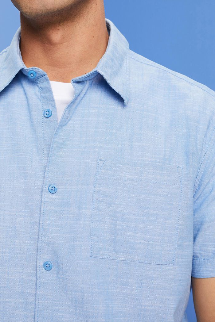 Camisa de algodón con cuello abotonado, LIGHT BLUE, detail image number 2