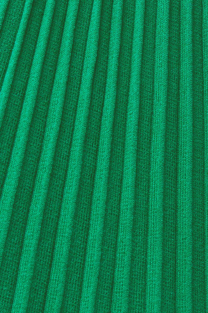Minivestido plisado con manga larga y escote redondo, EMERALD GREEN, detail image number 4