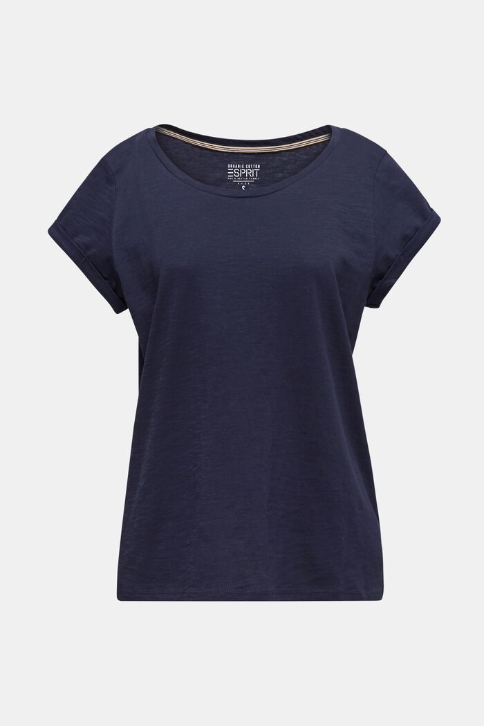 Camiseta ligera flameada, 100% algodón, NAVY, detail image number 0