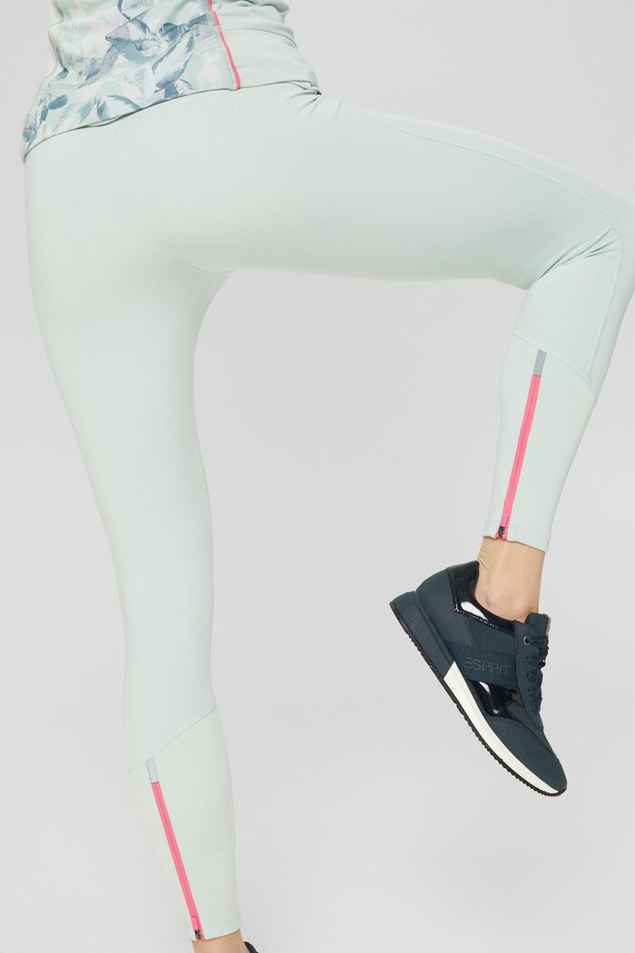 Reciclados: leggings elásticos con tecnología E-DRY, PASTEL GREEN, detail image number 6