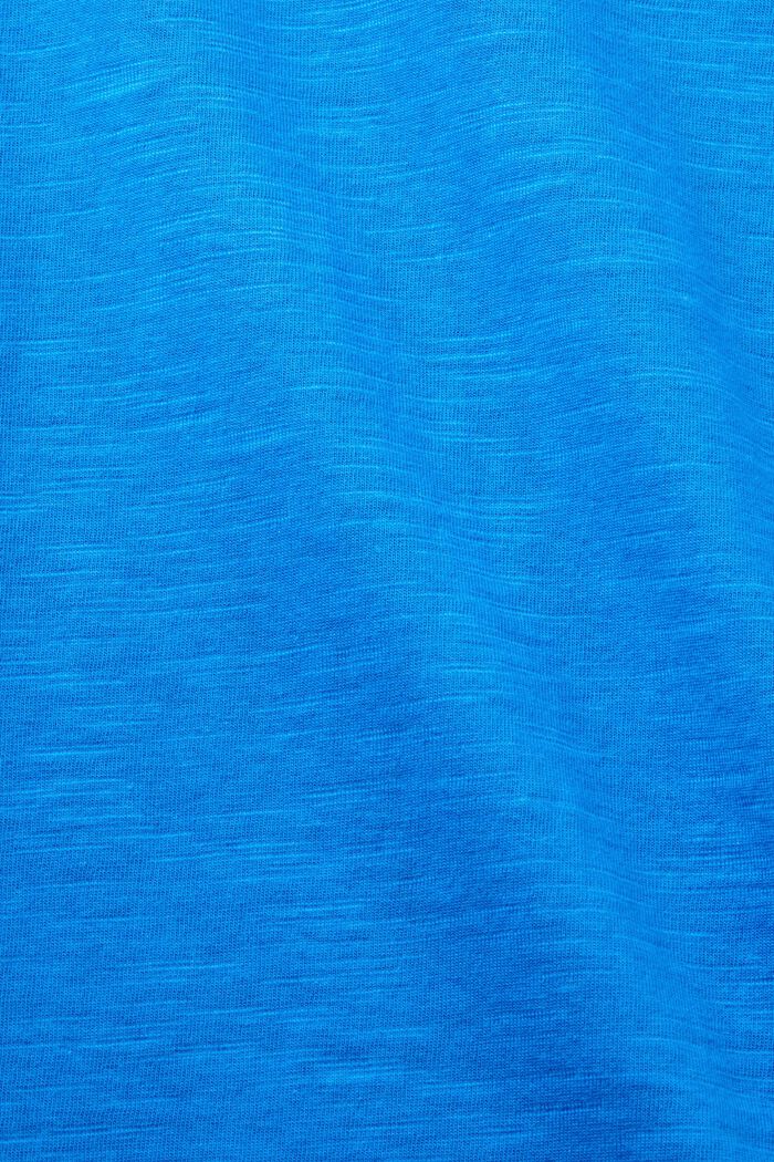Camiseta con mangas fruncidas, 100% algodón, BRIGHT BLUE, detail image number 4