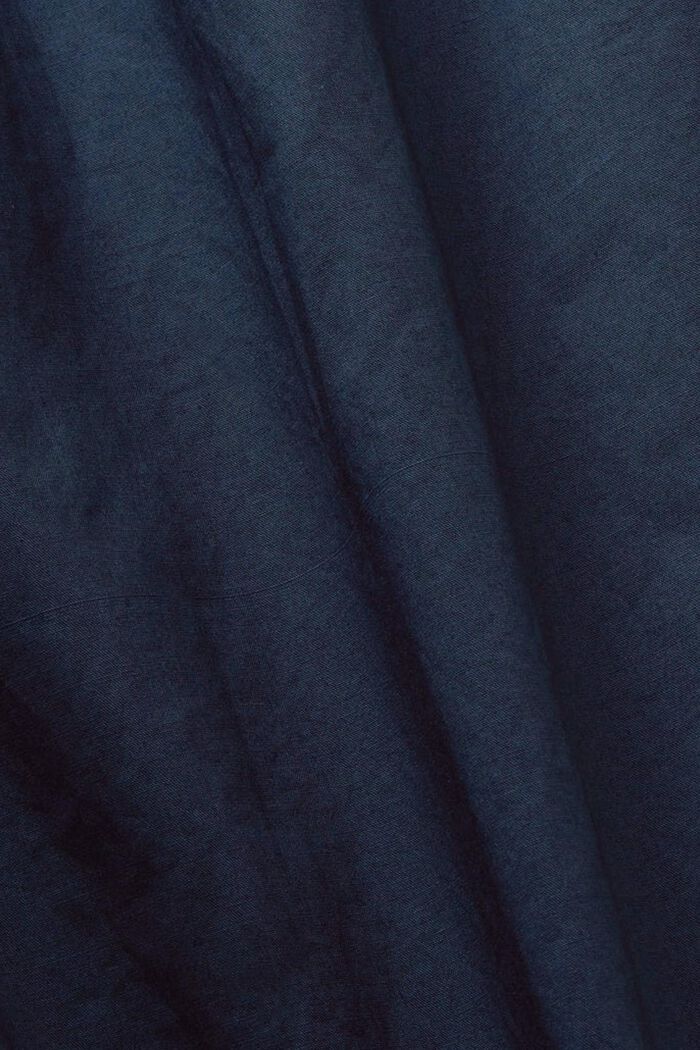 Vestido camisero con lazada, 100 % algodón, PETROL BLUE, detail image number 5