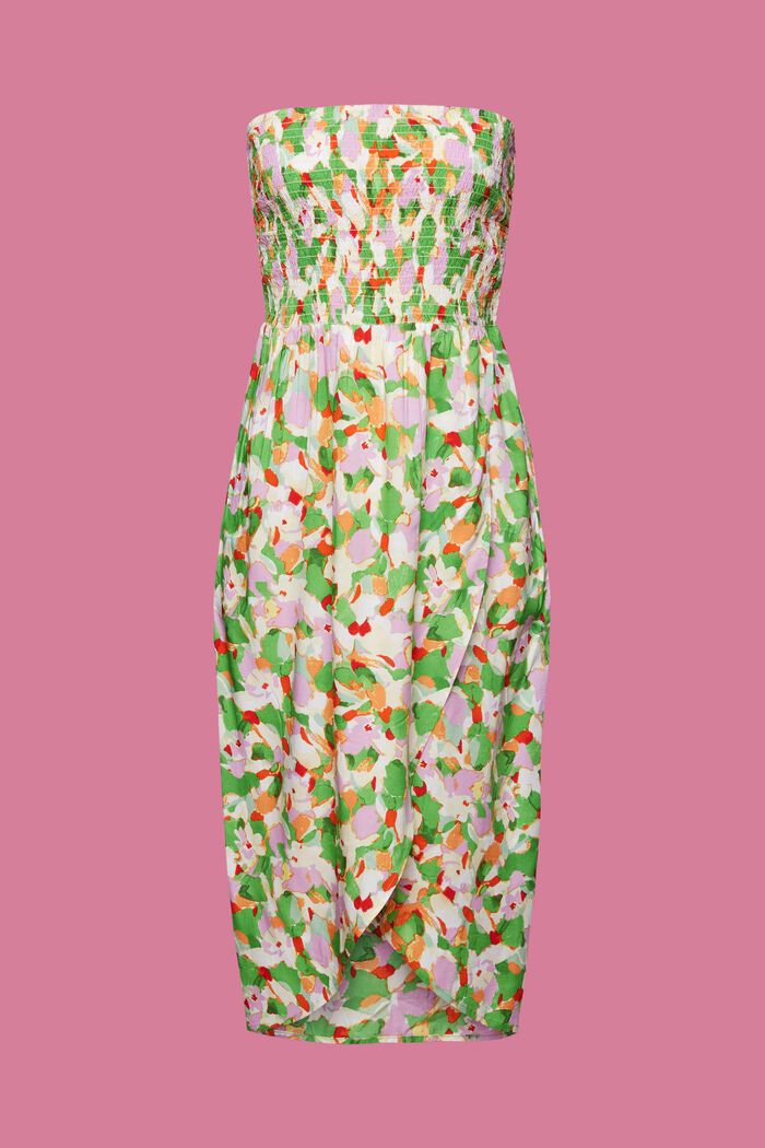 Vestido midi de tubo con fruncido, LENZING™ ECOVERO™, GREEN, detail image number 5
